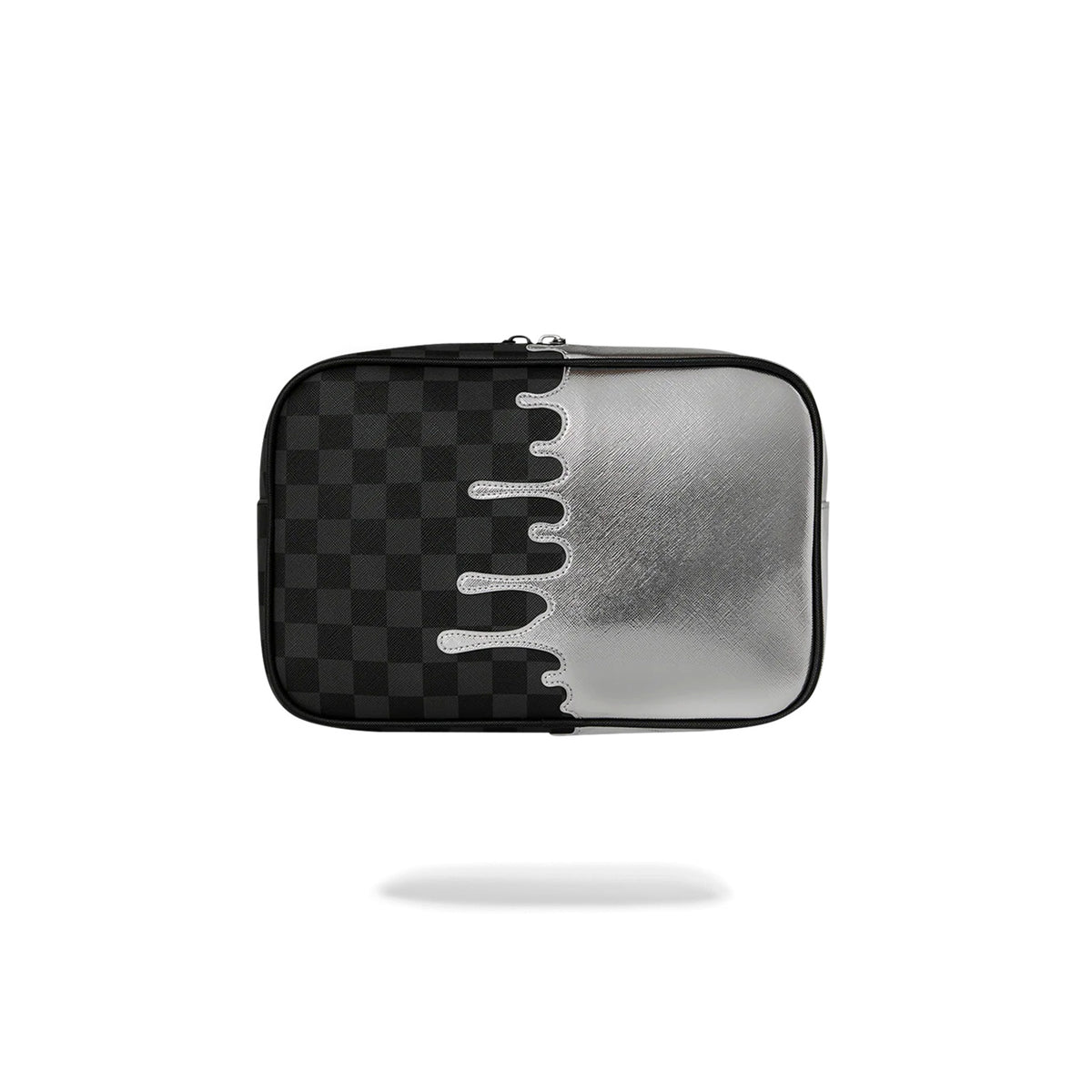 Neceser Sprayground Silver Side Drip Black Check Negro