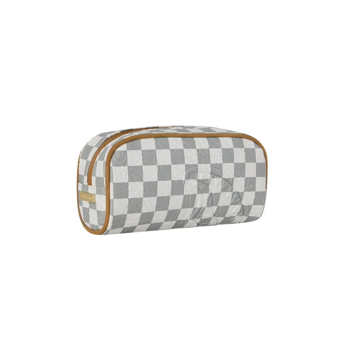 Cartera Sprayground Graff Embossed Cream Check Blanco