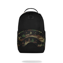 Mochila Sprayground Unisex Shark Central Black Nylon Camo Embossed Shark Negro