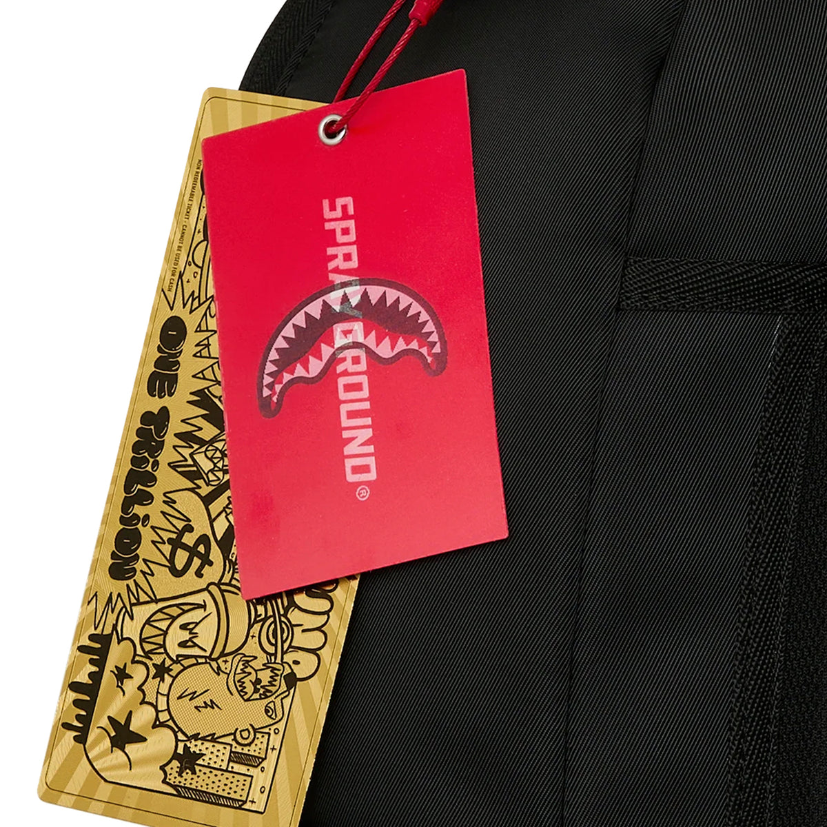Mochila Sprayground Unisex Shark Central Black Nylon Camo Embossed Shark Negro