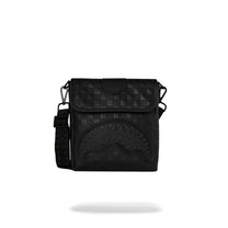 Bolso Sprayground Unisex Raised Check Messenger Sling Negro