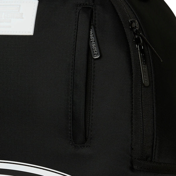 Mochila Sprayground Unisex Shark Central White Stencil Shark Black Nylon Negro