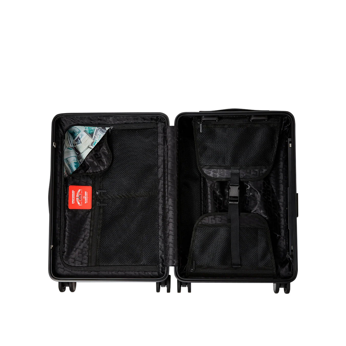 Maletin Sprayground Unisex Center Rip Revealing Gray Check Carry-On Luggage Multicolor