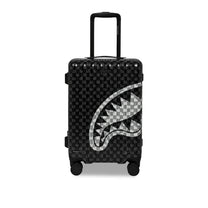 Maletin Sprayground Unisex Black And White Drip Check Shark Carry-On Luggage Multicolor