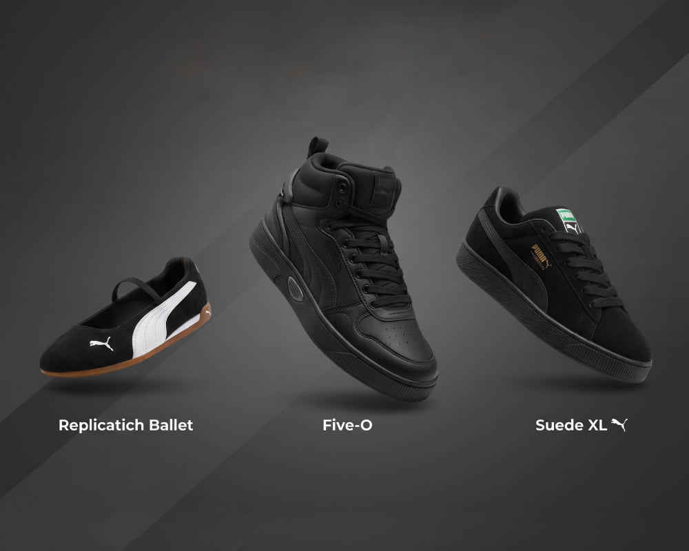 Los drops Puma que llegan este mes: Replicatch Ballet, Suede XL y Five-O