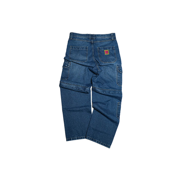 Pantalon Unisex Limitless Denim Cargo Desplegable Azul