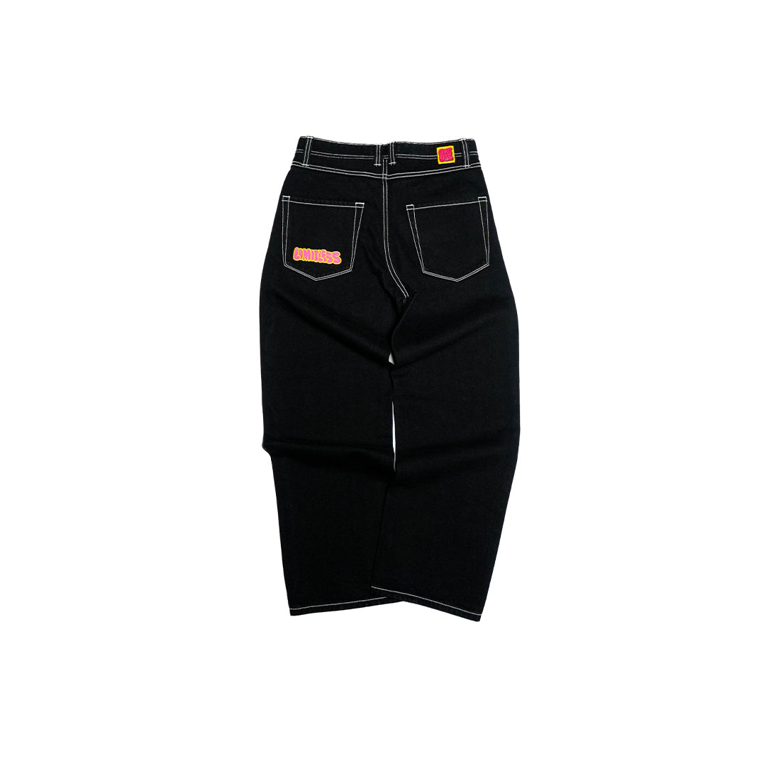 Pantalones Urbano Unisex Limitless Black Denim Pants color Negro Tendencia - código Lbdp 28-36