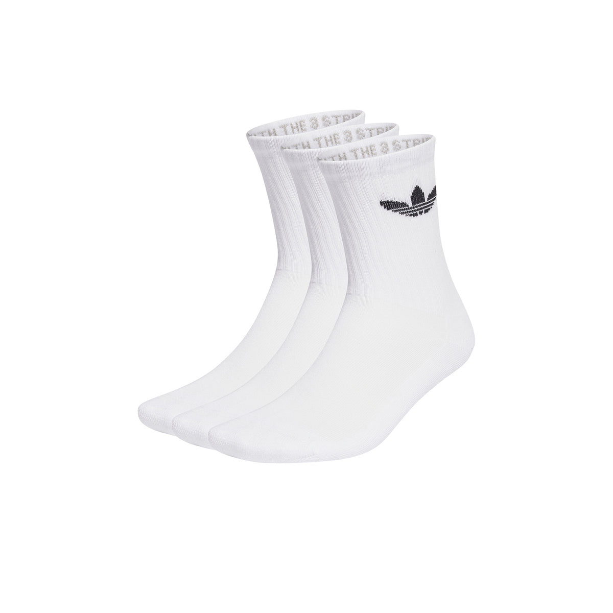 Medias Unisex Adidas Trefoil Crew 3 Pairs Blanco