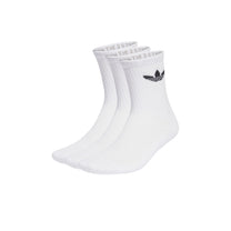 Medias Unisex Adidas Trefoil Crew 3 Pairs Blanco
