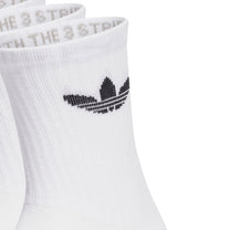 Medias Unisex Adidas Trefoil Crew 3 Pairs Blanco