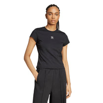 Polos Originals Mujer Adidas Ess Slim Tee color Negro Outfit streetwear - código Iw5707