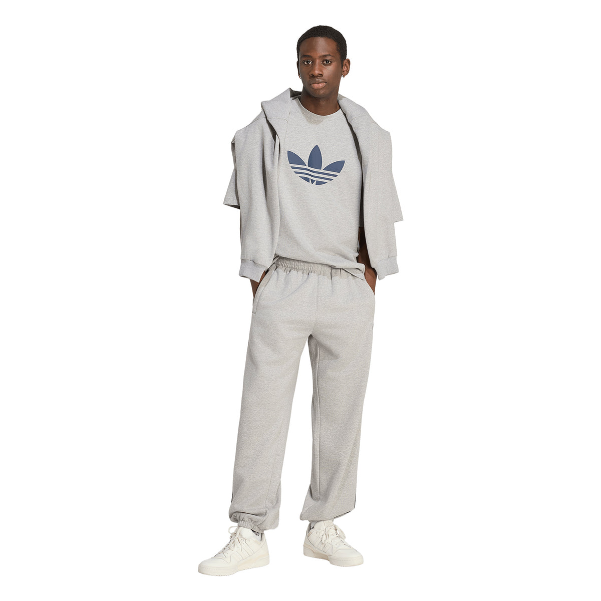 Polo Adidas Hombre Adicolor Trefoil Gris