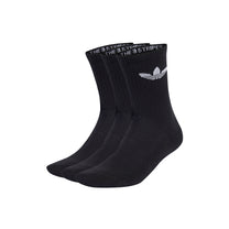 Medias Adidas Unisex Trefoil Crew Socks 3 Pairs Negro