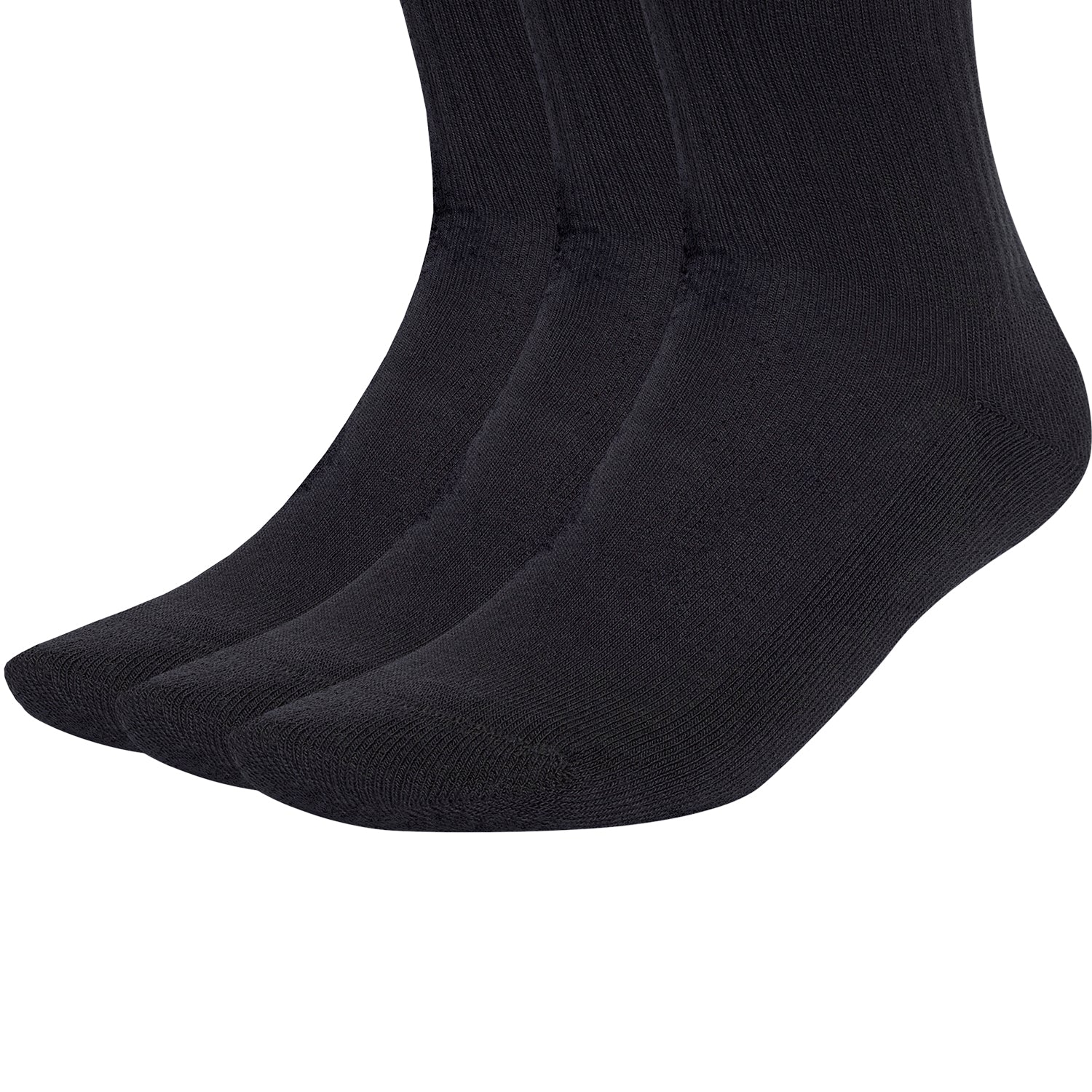 Medias Adidas Unisex Trefoil Crew Socks 3 Pairs Negro