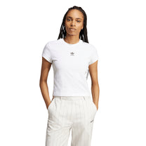 Polos Originals Mujer Adidas Ess Slim Tee color Blanco Outfit streetwear - código Jc8973