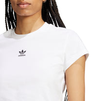 Polos Originals Mujer Adidas Ess Slim Tee color Blanco Prendas Lifestyle - código Jc8973