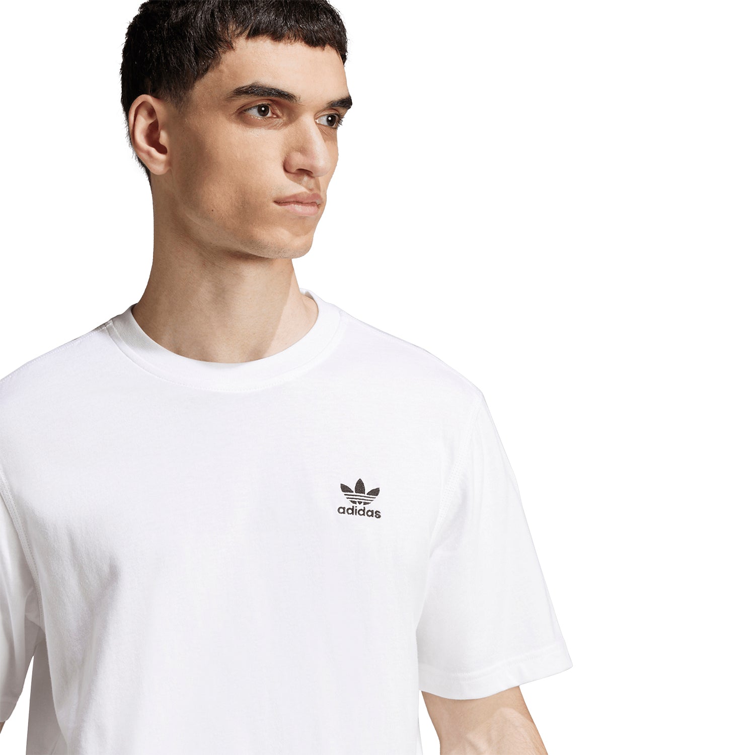 Polos Originals Hombre Adidas Trefoil Ess Tee color Blanco Outfit streetwear - código Ji8544