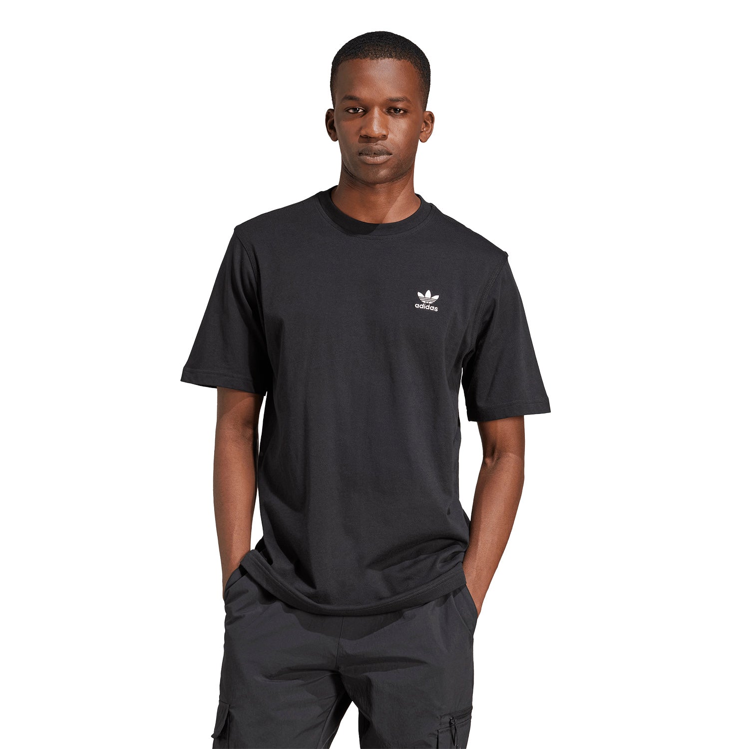 Polo Adidas Hombre Adicolor Trefoil Essentials Tee Negro