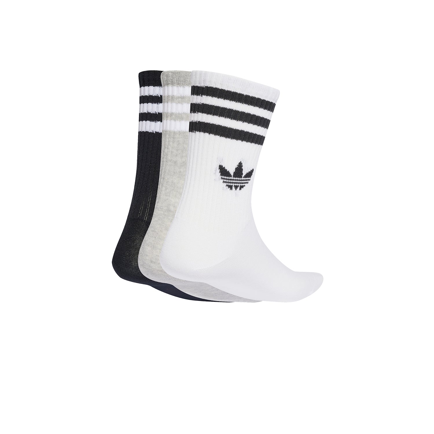 Medias Adidas Unisex 3-Stripes Crew Socks 3 Pairs Blanco