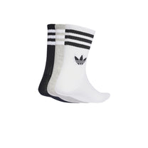 Medias Adidas Unisex 3-Stripes Crew Socks 3 Pairs Blanco