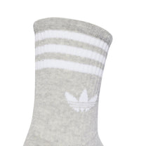 Medias Adidas Unisex 3-Stripes Crew Socks 3 Pairs Blanco