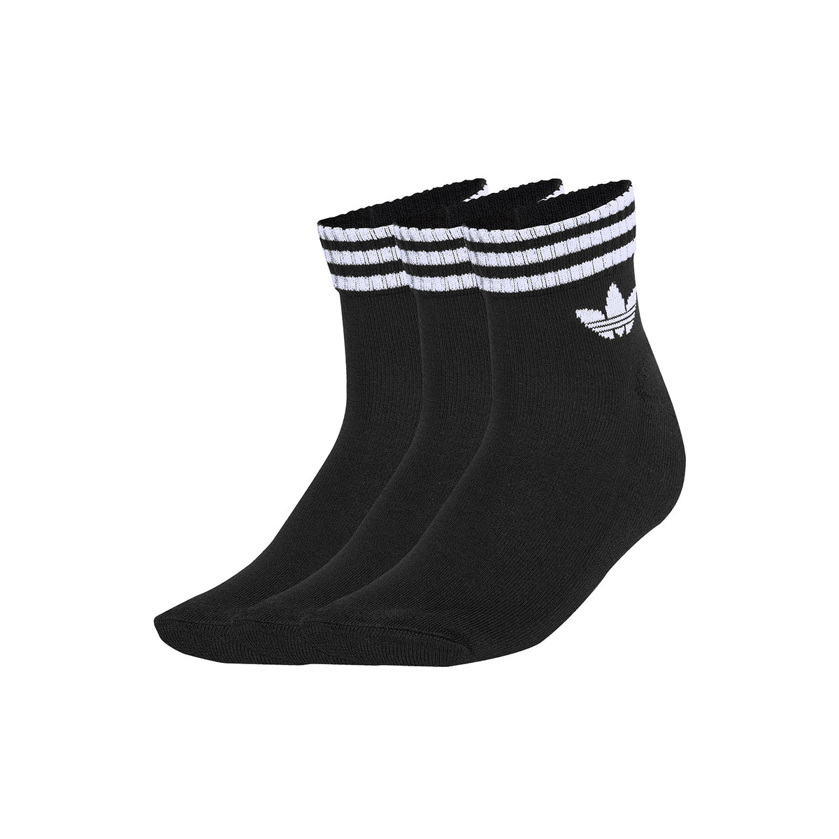 Medias Unisex Adidas 3-Stripes Ankle 3 Pairs Negro