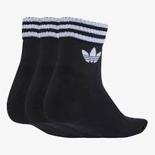 Medias Unisex Adidas 3-Stripes Ankle 3 Pairs Negro