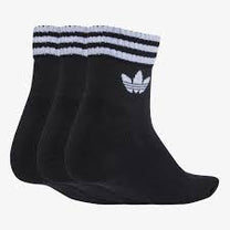 Medias Unisex Adidas 3-Stripes Ankle 3 Pairs Negro