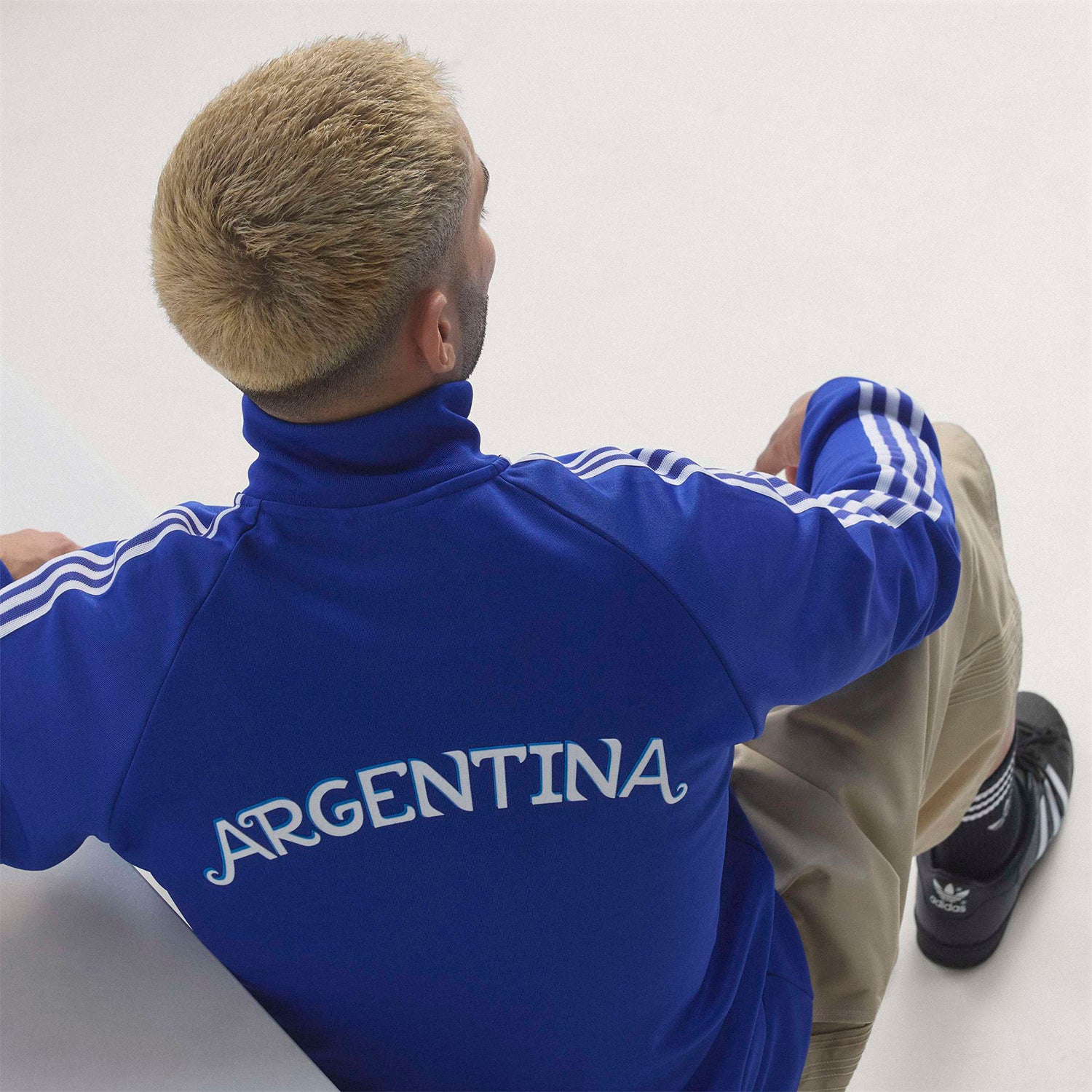 Casaca Adidas Hombre Argentina Originals Azul