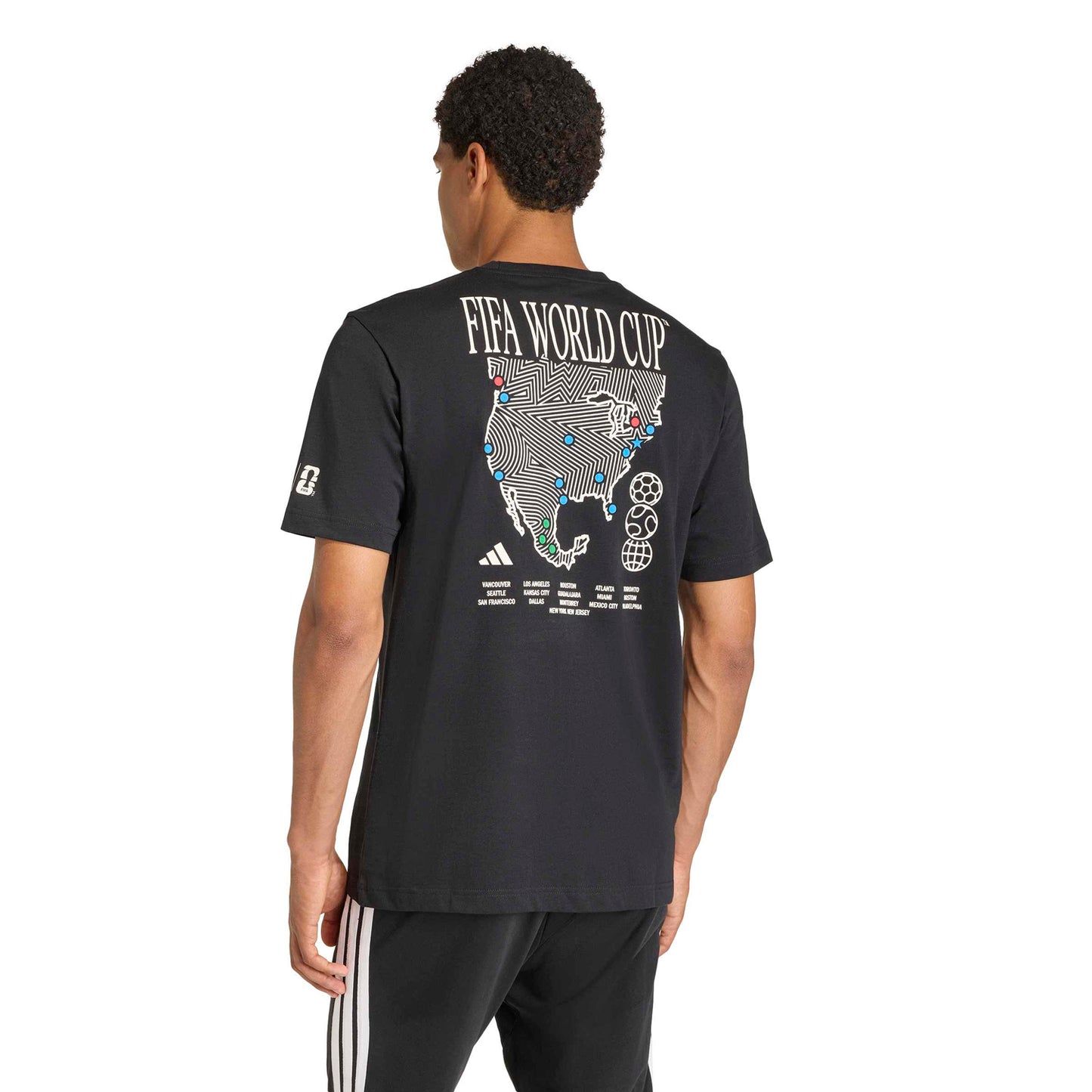 Polos Urbano Hombre Adidas M Ftb Wc Map T color Negro Para uso diario - código Kb2532