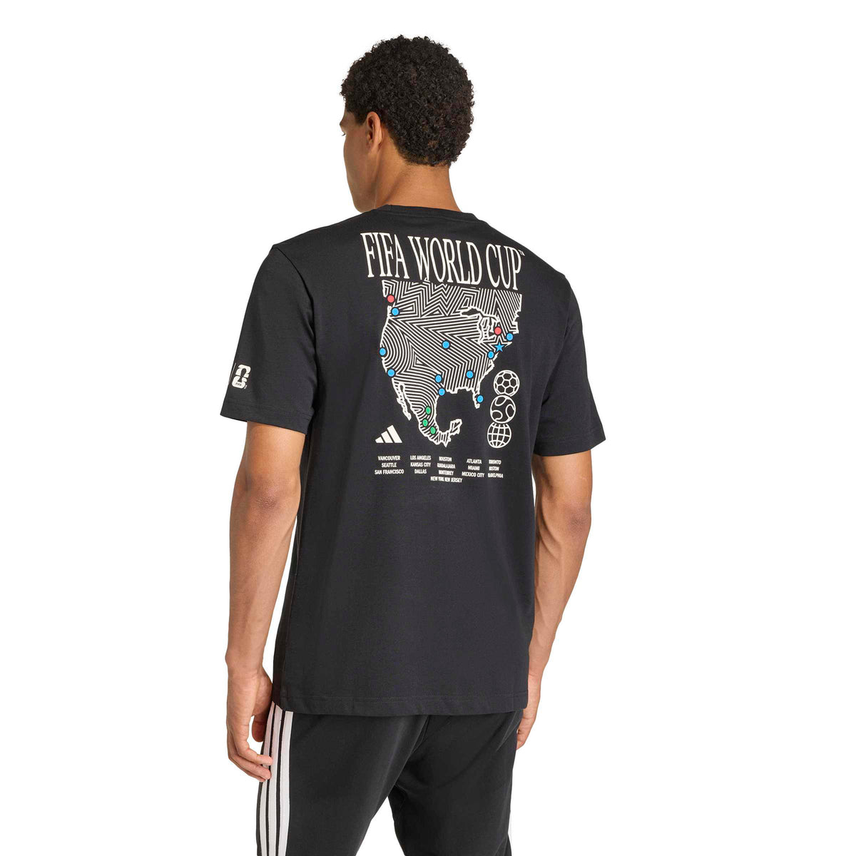 Polos Urbano Hombre Adidas M Ftb Wc Map T color Negro Para uso diario - código Kb2532