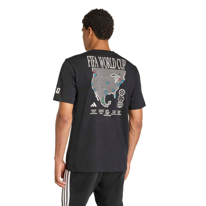 Polos Urbano Hombre Adidas M Ftb Wc Map T color Negro Para uso diario - código Kb2532