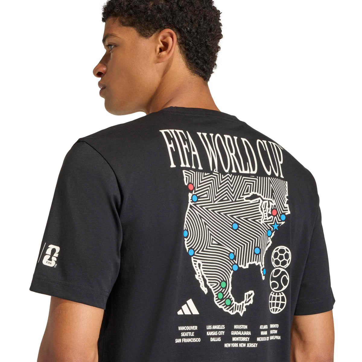 Polos Urbano Hombre Adidas M Ftb Wc Map T color Negro Tendencia - código Kb2532