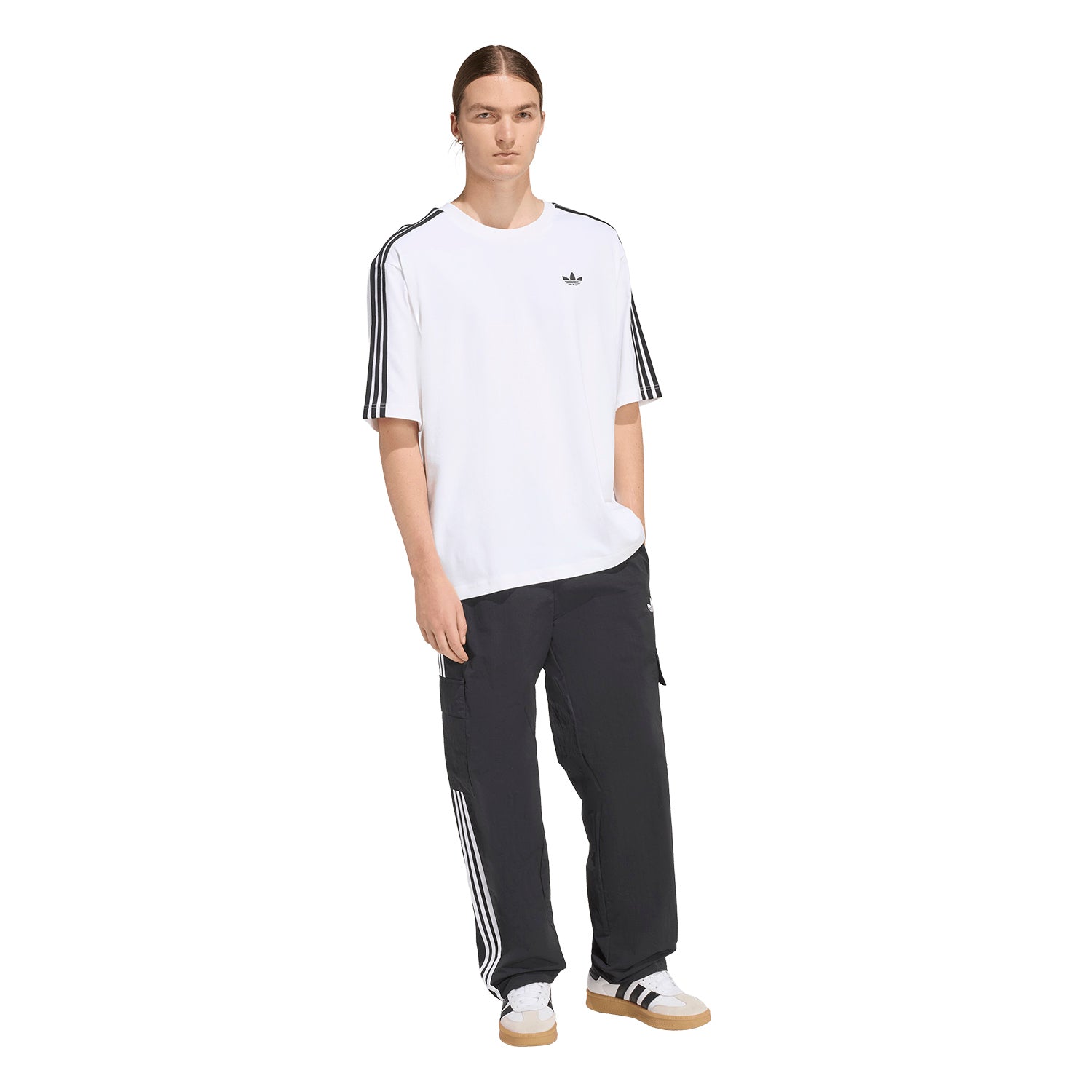 Polo Adidas Hombre Adicolor 3-Stripes Oversized Blanco