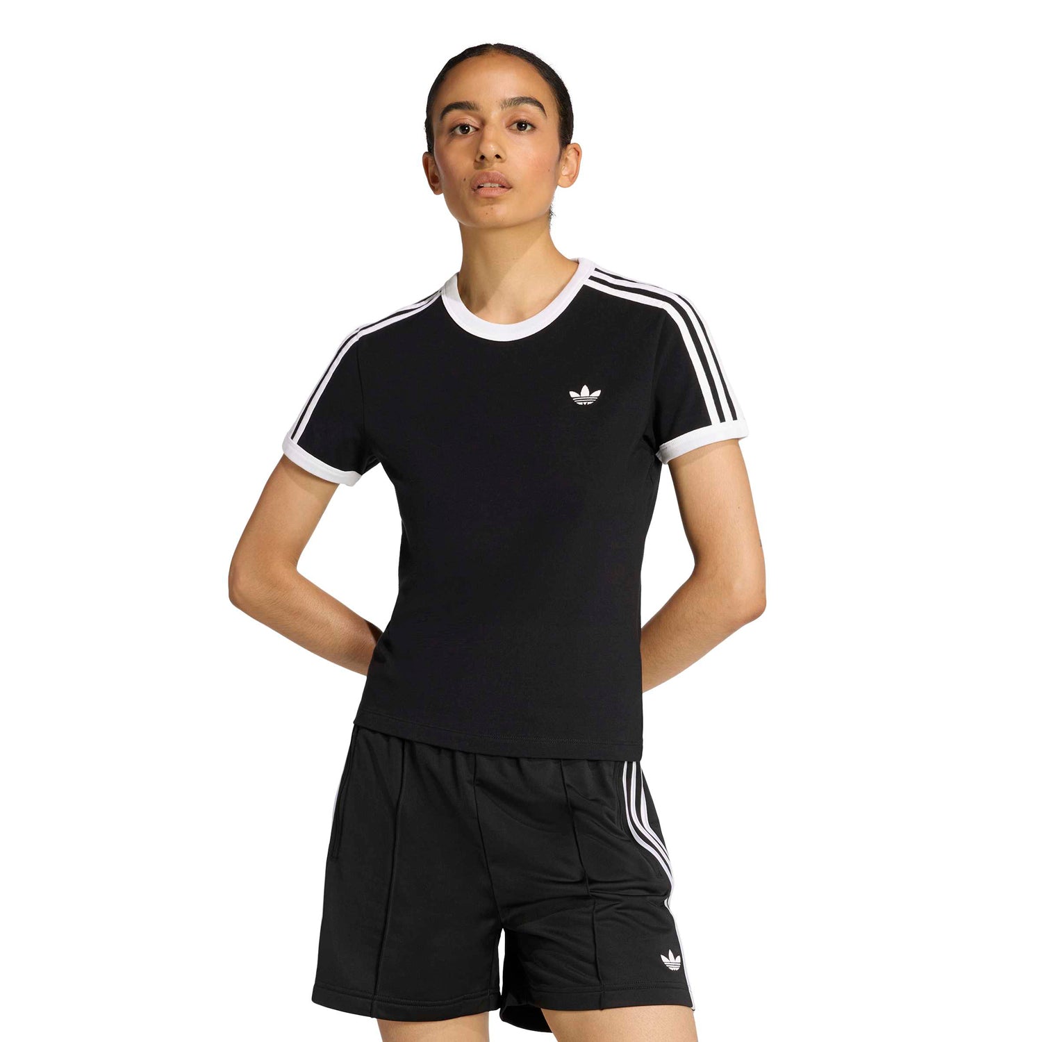 Polo Adidas Mujer 3-Stripes Slim Negro