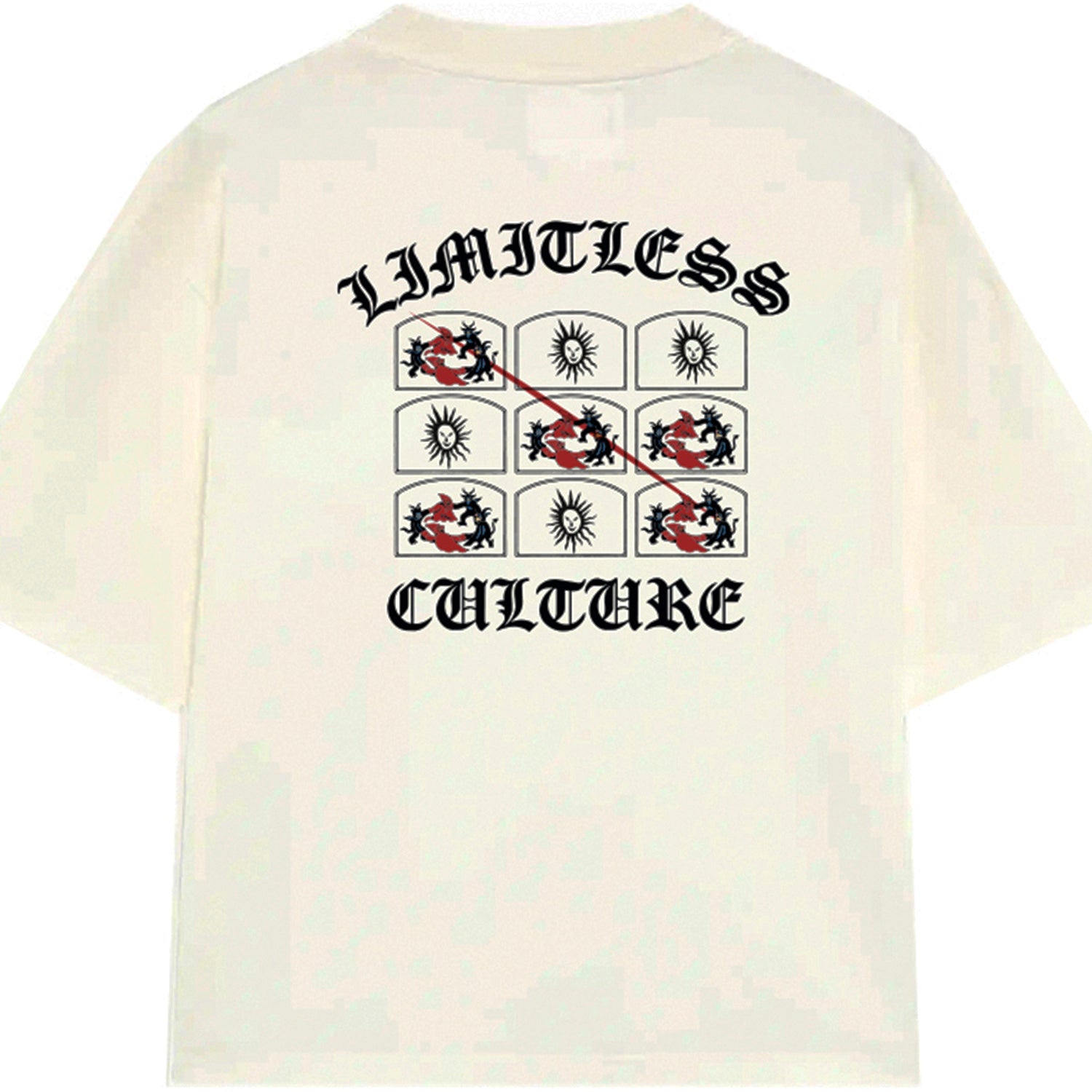 Polos Urbano Unisex Limitless T-Shirt Tictactoe Pearl