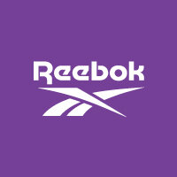 Logo Reebok fondo morado