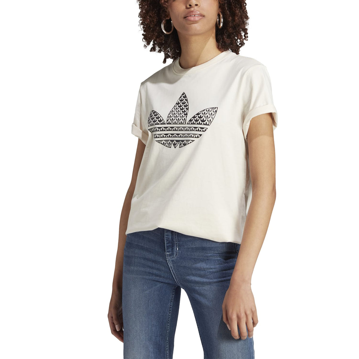 Polo Originals Mujer adidas Monogram Infill color Blanco Moda Urbana - código Ij7067