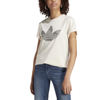 Polo Originals Mujer adidas Monogram Infill color Blanco Moda Urbana - código Ij7067